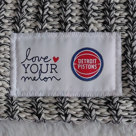 Love Your Melon Detroit Pistons Red Blue White 100% Cotton Knit Hat. - Picture 2 of 5